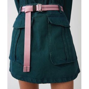 Acne Studios Bla Konst Green Denim Mini Skirt